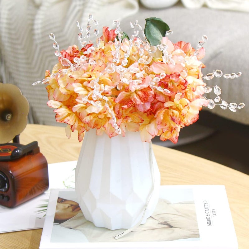 FOIMAS 50pcs Acrylic Bead Drop Stems Flower Bouquet Crystal Bud Branches Flower Twig Pick for Wedding Home Decoration Floral Decor Craft Supply - Image 4